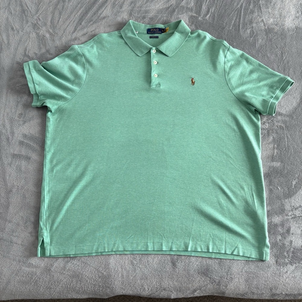 RALPH LAUREN‎ Polo Golf Green Cotton Short Sleeve Men's Polo Shirt - Size XL - Picture 4 of 9